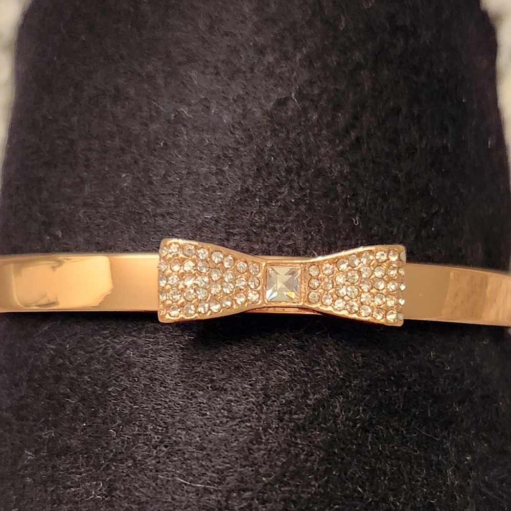 Kate Spade Gold Bow Bracelet with Crystals